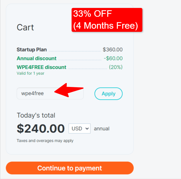 O código do cupom wpengine foi resgatado