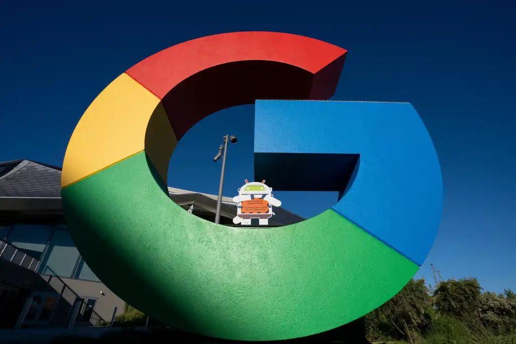 Mountain View, CA, USA - Nov 24, 2023: Giant G logo is seen at Google