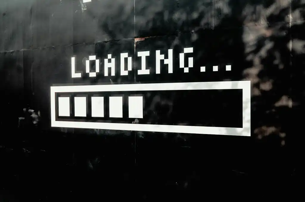 Website loading error message