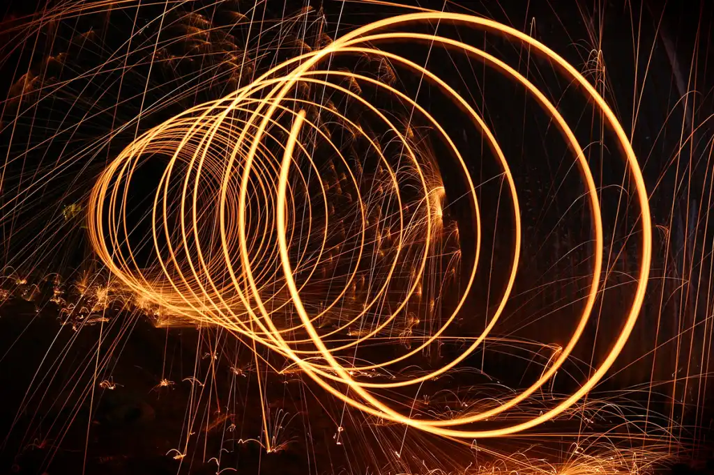 spiral sparks / steelwork / coil / spring