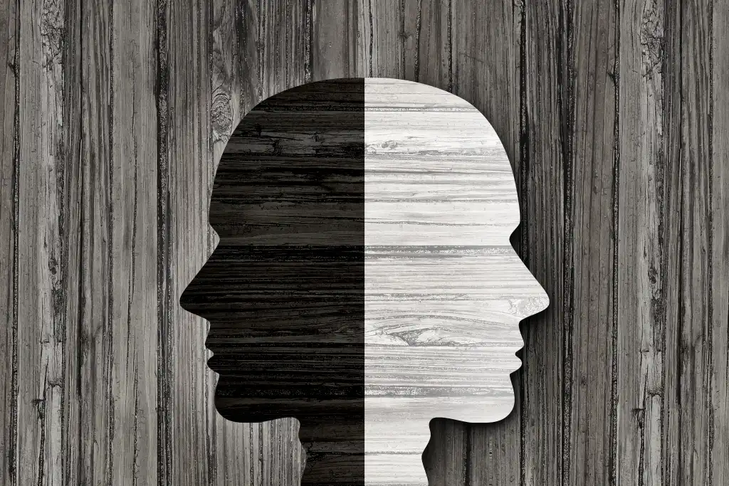 shutterstock 1326046904 Behavior mental disorder and schizophrenia or split personality illness and mind health psychiatric or psychological disease concept in a 3d illustration style.