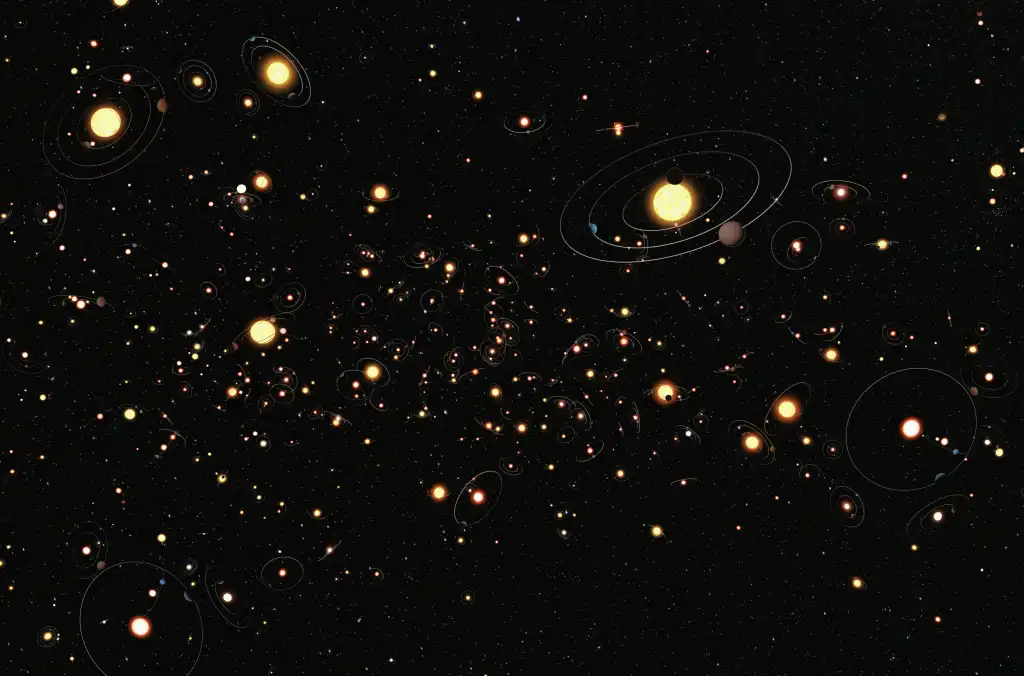 Planets in the night sky