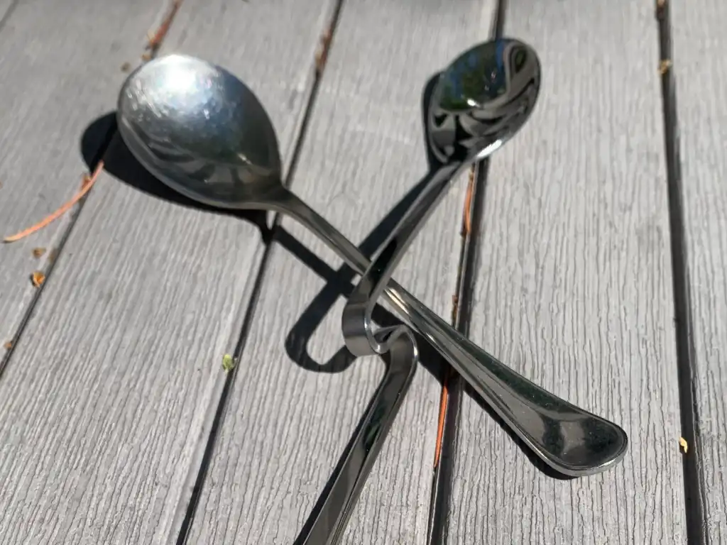 bent spoons