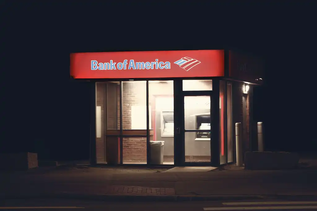 A Bank of America ATM.